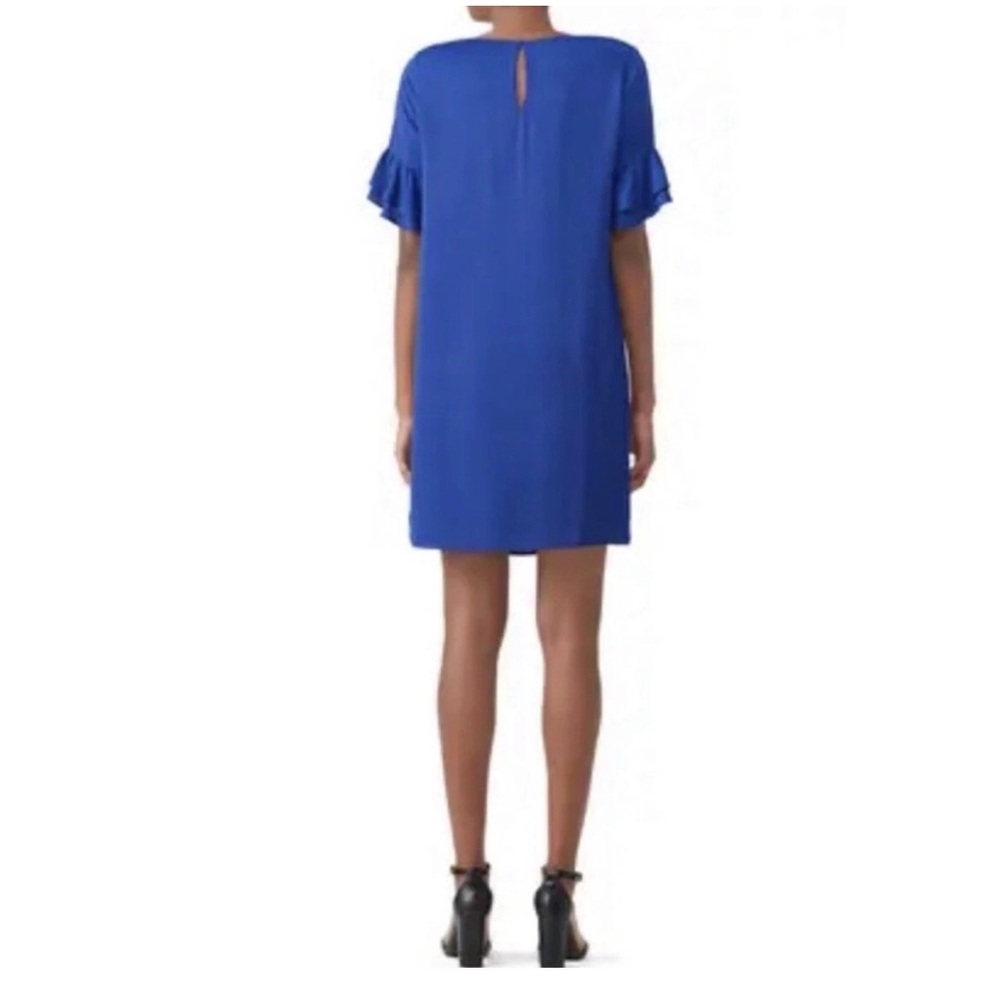 Amanda uprichard 100% silk cobalt blue shift dress